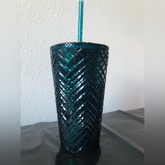 Starbucks Grande Teal Jeweled Cold Cup Tumbler 16oz - Picture 3 of 11